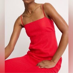 TOCCIN X RTC linen dress Scarlet Maxi Dress